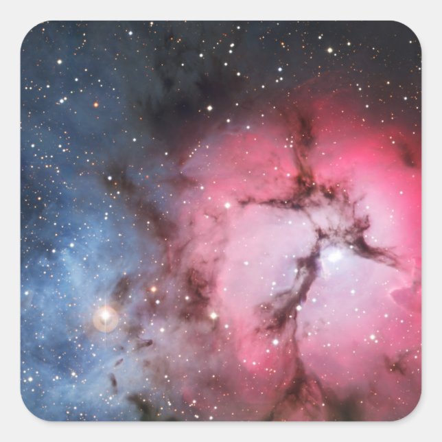 Pegatina Cuadrada Nebulosa Trifid, Messier 16 (Anverso)