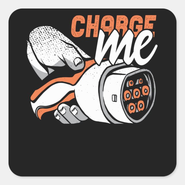 Pegatina Cuadrada Necesita Una Carga (Anverso)