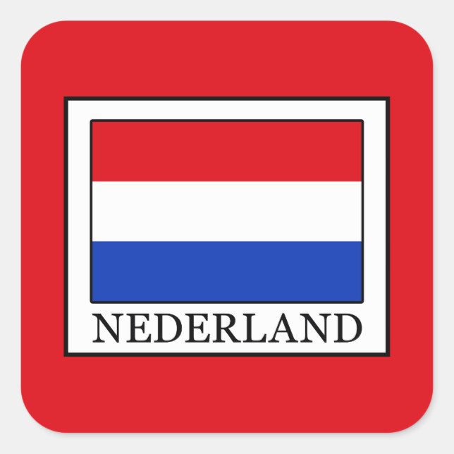 Pegatina Cuadrada Nederland (Anverso)