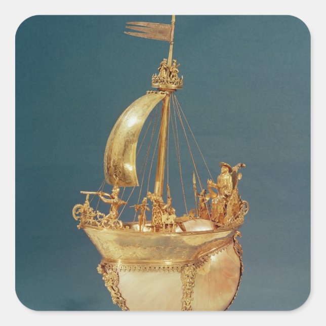 Pegatina Cuadrada Nef del Cardenal de Lorraine, 1579 (Anverso)