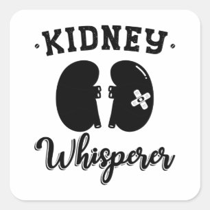 Pegatina Cuadrada Nefrología Tech Riñon Whisperer Enfermera de diáli