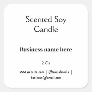 Pegatina Cuadrada negocio de código q r de candle add