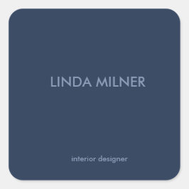 Pegatina Cuadrada Negocio simple y mínimo