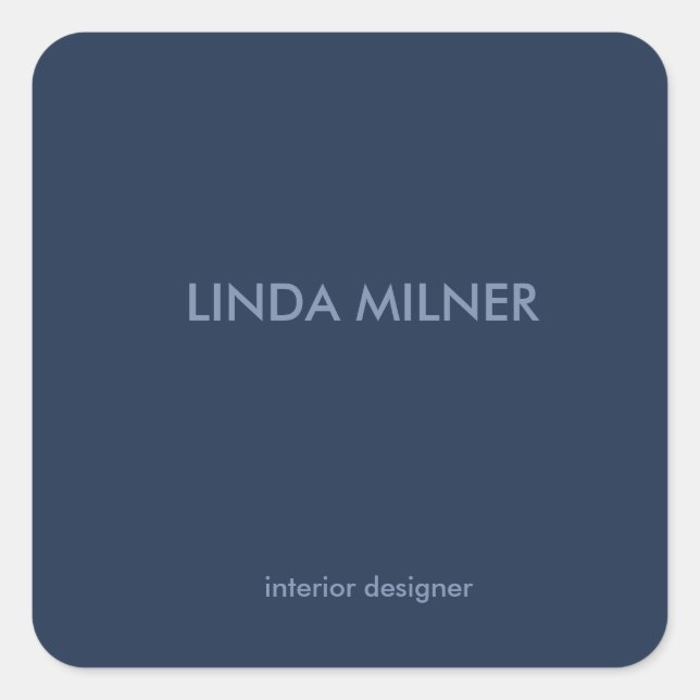 Pegatina Cuadrada Negocio simple y mínimo (Anverso)