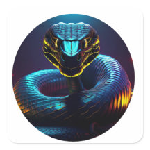 negro Cobra Snake In Your Face