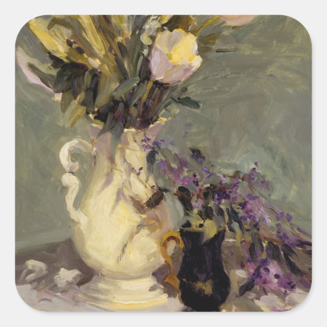 Pegatina Cuadrada Negro y oro (Anverso)