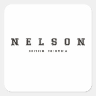Pegatina Cuadrada Nelson Columbia Británica