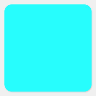 Pegatina Cuadrada Neon blue 00ffff
