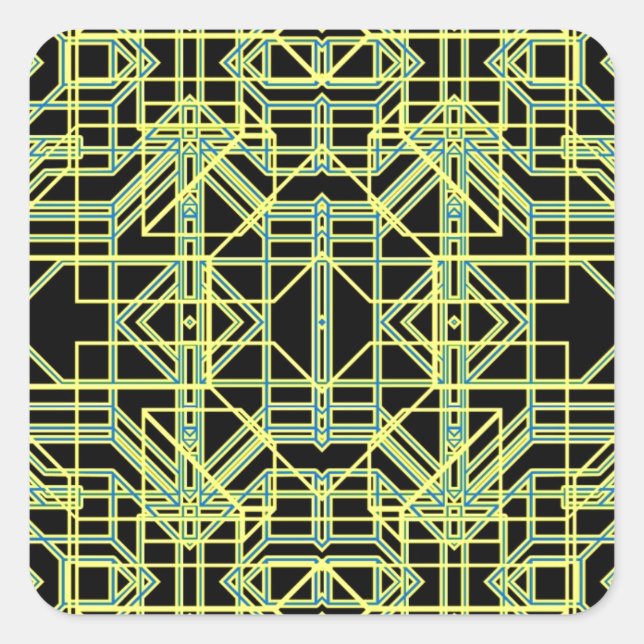 Pegatina Cuadrada Neon Eon 8 (Anverso)