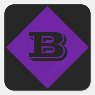 Pegatina Cuadrada Neon Purple Velvet Personalizado Casino Home