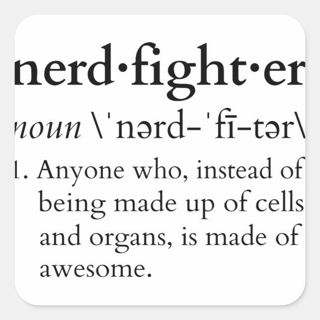 Pegatina Cuadrada ¿Nerdfighter? (Anverso)