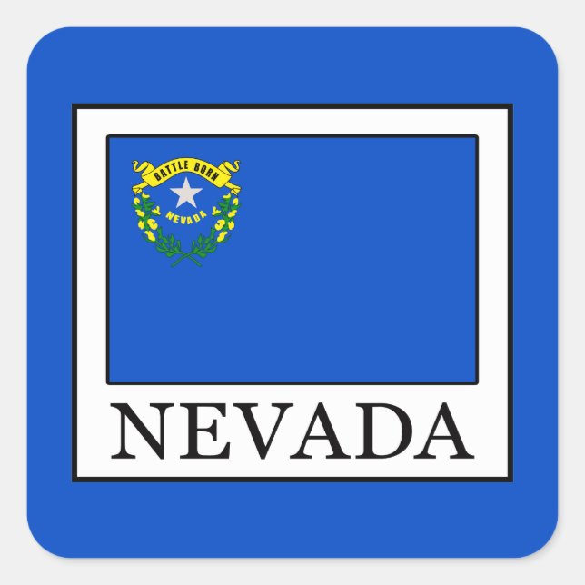 Pegatina Cuadrada Nevada (Anverso)