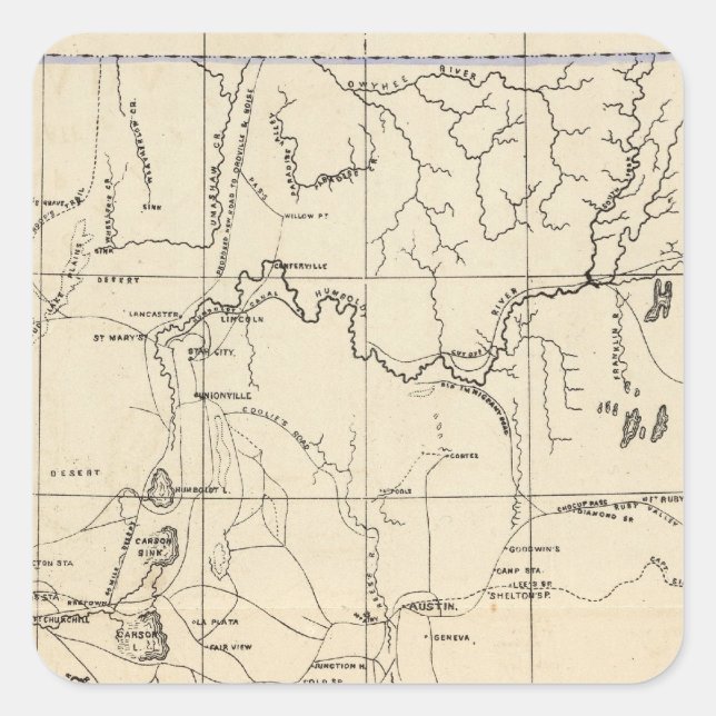 Pegatina Cuadrada Nevada (Anverso)