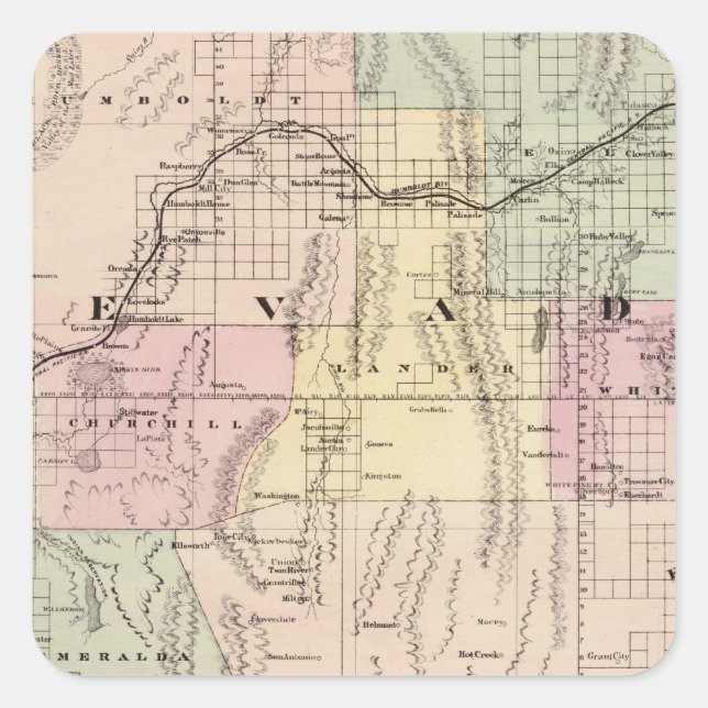 Pegatina Cuadrada Nevada 5 (Anverso)