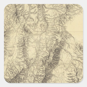 Pegatina Cuadrada Nevada Central