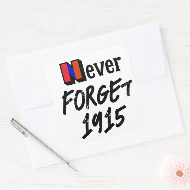 Pegatina Cuadrada Never Forget 1915 Sticker (Sobre)