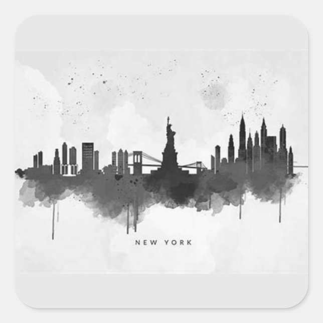 Pegatina Cuadrada New York Sticker (Anverso)