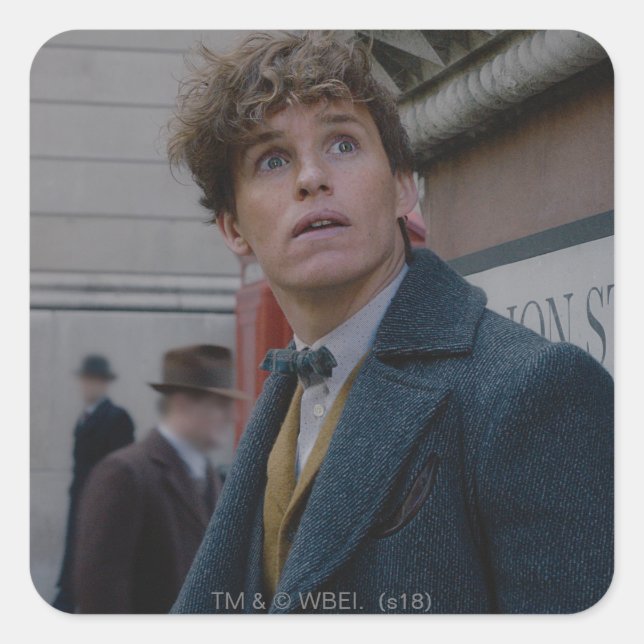Pegatina Cuadrada NEWT SCAMANDER™ En Londres Foto (Anverso)