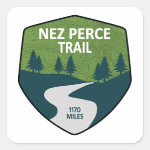 Pegatina Cuadrada Nez Perce Trail