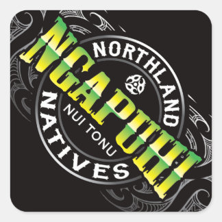 Pegatina Cuadrada Ngapuhi Lifer Chrome