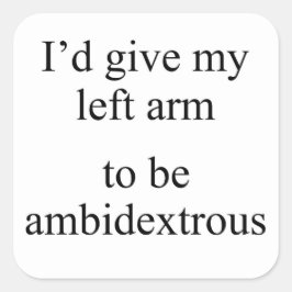 Pegatina Cuadrada Ni a la izquierda ni a la derecha