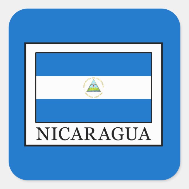 Pegatina Cuadrada Nicaragua (Anverso)