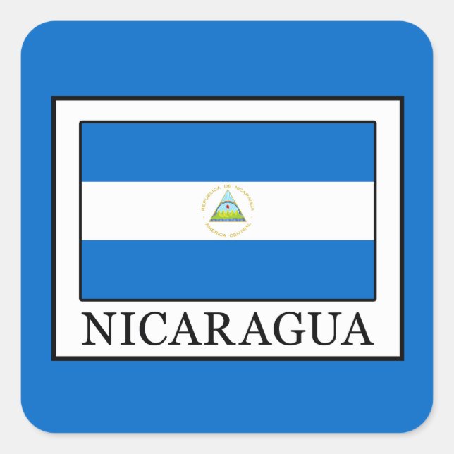 Pegatina Cuadrada Nicaragua (Anverso)