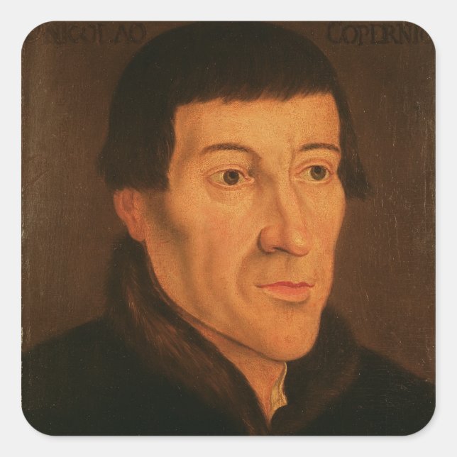 Pegatina Cuadrada Nicholas Copernicus, c.1776 (Anverso)