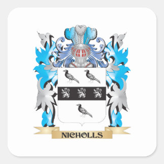 Pegatina Cuadrada Nicholls Coat of Arms - Family Crest