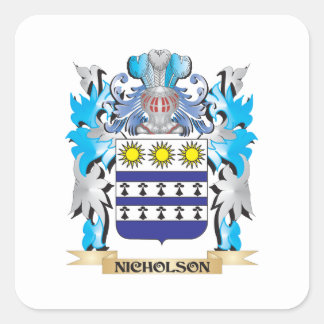 Pegatina Cuadrada Nicholson Coat of Arms - Family Crest
