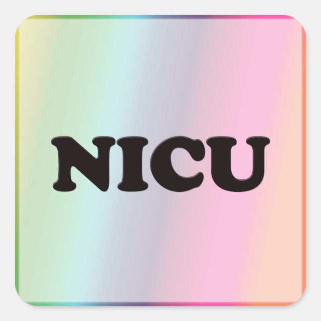 PEGATINA CUADRADA NICU (Anverso)