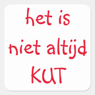 Pegatina Cuadrada Niet altijd