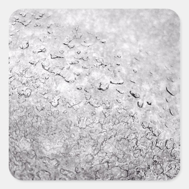 Pegatina Cuadrada Nieve de fusión (Anverso)