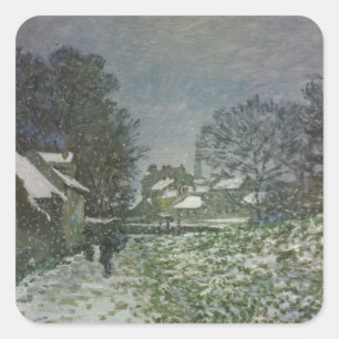Pegatina Cuadrada Nieve en Argentina por Claude Monet