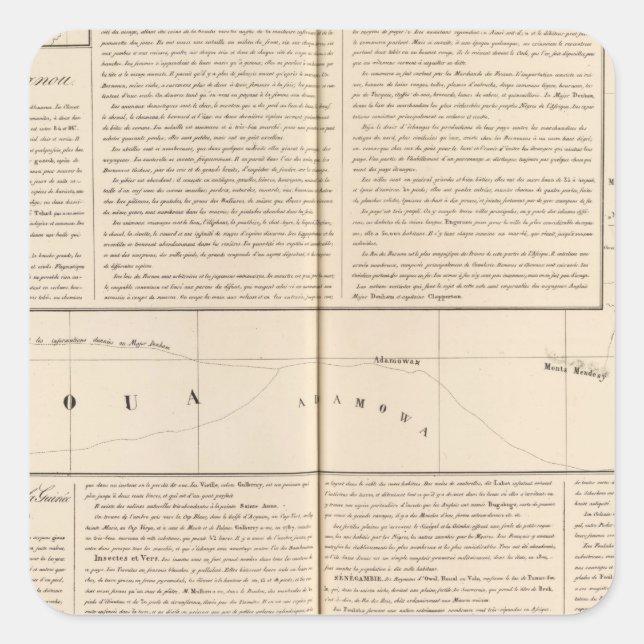 Pegatina Cuadrada Nigeria, Camerún (Anverso)