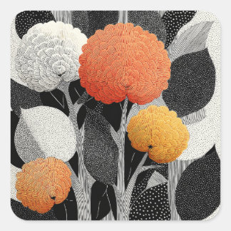 Pegatina Cuadrada Night Bloom on the Red Planet #5