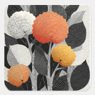 Pegatina Cuadrada Night Bloom on the Red Planet #5