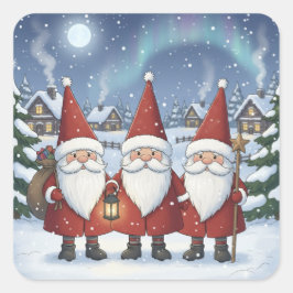 Pegatina Cuadrada Nighttime Norway Nisse, Stickers