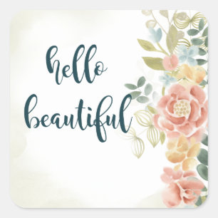 Pegatina Cuadrada Niña bebé