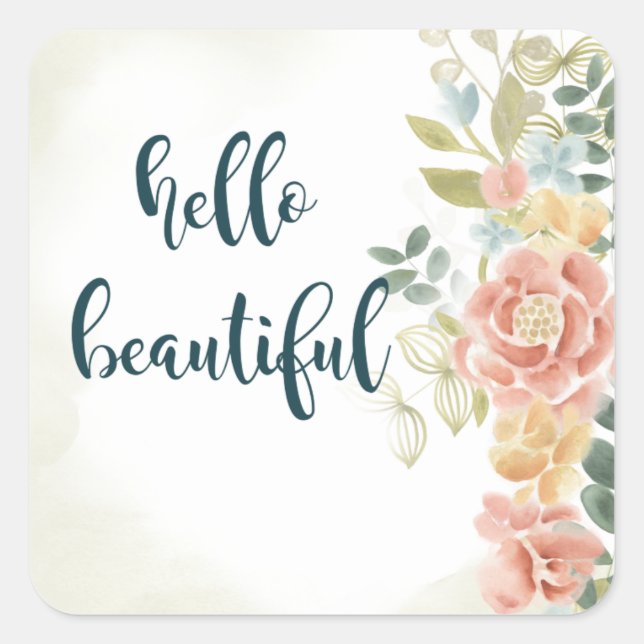 Pegatina Cuadrada Niña bebé (Anverso)