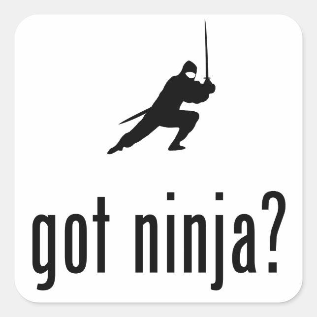 Pegatina Cuadrada Ninja (Anverso)