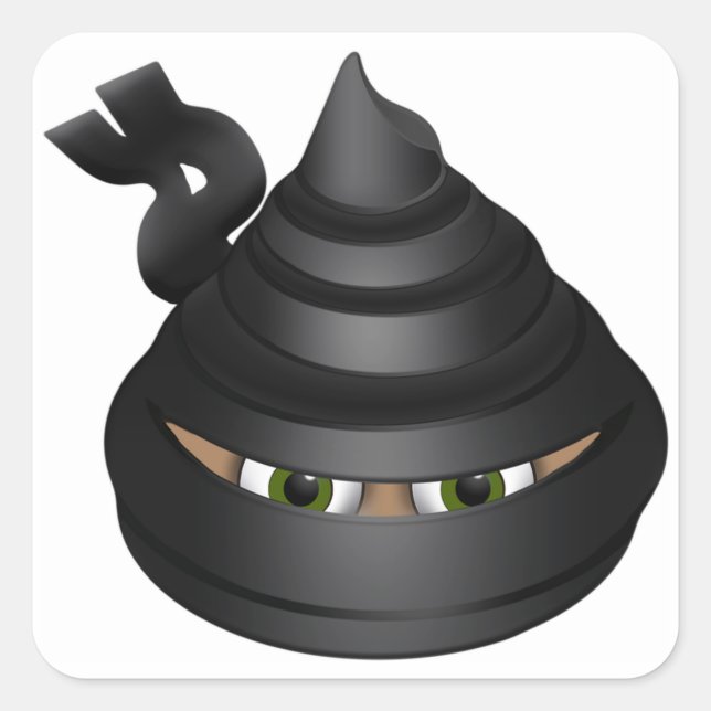 Pegatina Cuadrada Ninja (Anverso)