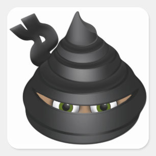 Pegatina Cuadrada Ninja