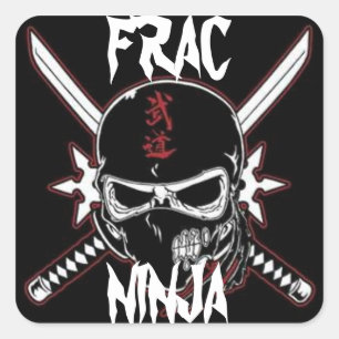 Pegatina Cuadrada Ninja de Frac