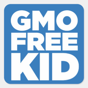 PEGATINA CUADRADA NIÑO LIBRE DE GMO (AZUL)