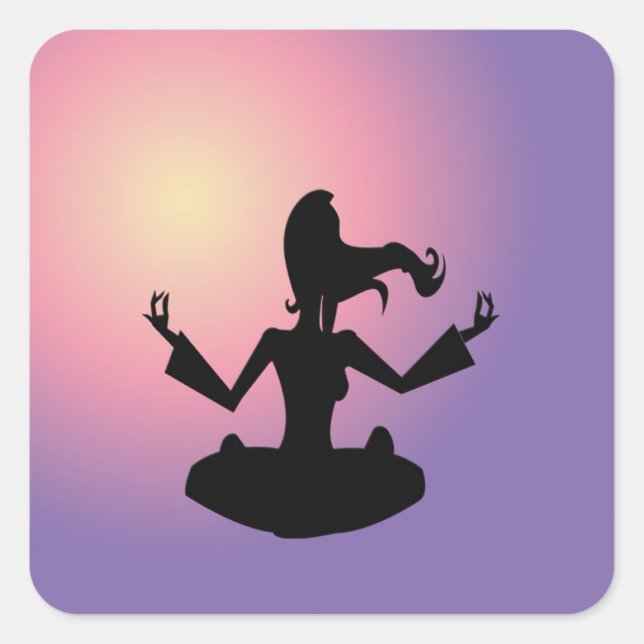 Pegatina Cuadrada nirvana (Anverso)