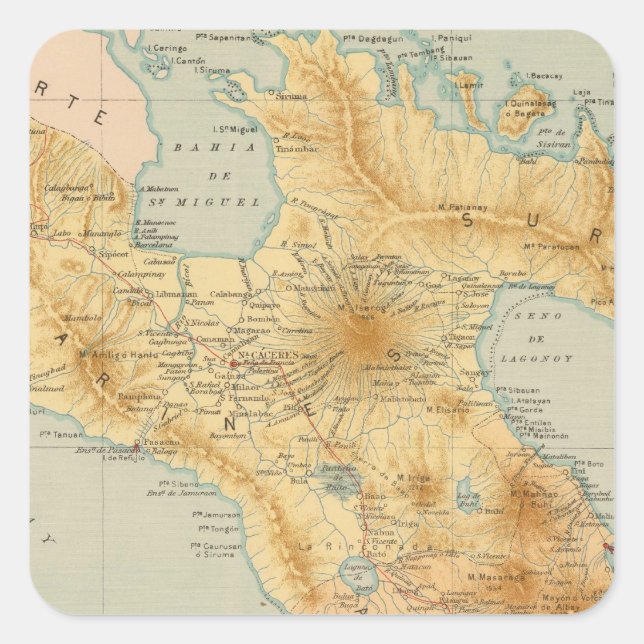 Pegatina Cuadrada No 11 Luzón (Anverso)