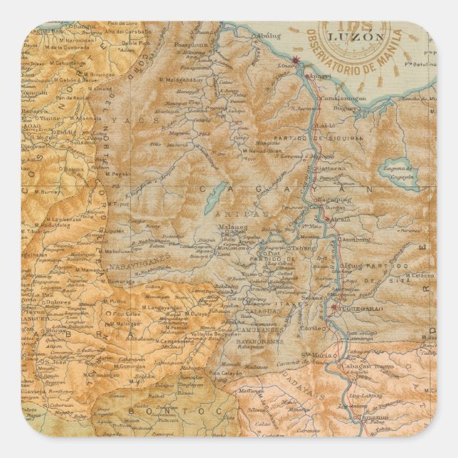 Pegatina Cuadrada No 7 Luzón (Anverso)