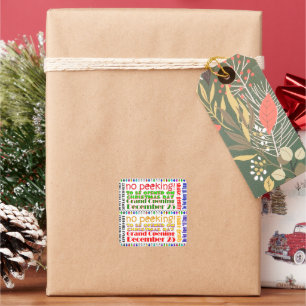 PEGATINA CUADRADA ¡NO ABRIR HASTA NAVIDADES!