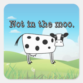 Pegatina Cuadrada No en el Moo